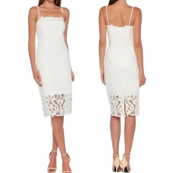Bardot Lina Sheath Lace Dress NWT in White 6 / Small - Picture 1 of 14
